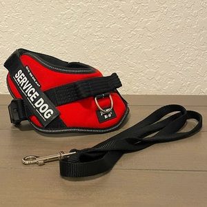 Service dog harness and leash